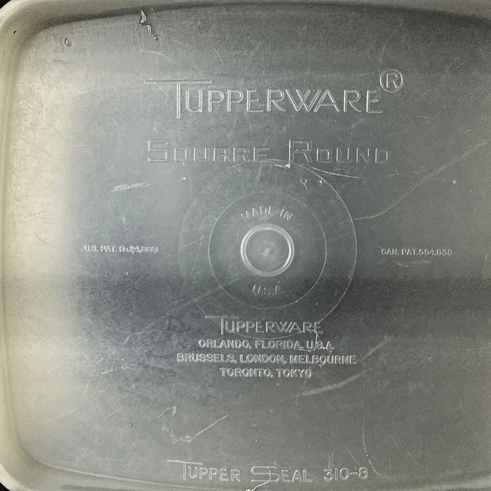 Vintage Tupperware 2 Piece Set Tall Storage Containers - 8